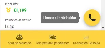 Llamar a distribuidor de gasoil más barato