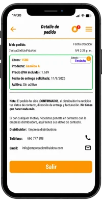 Detalles pedido ABC Gasóleos